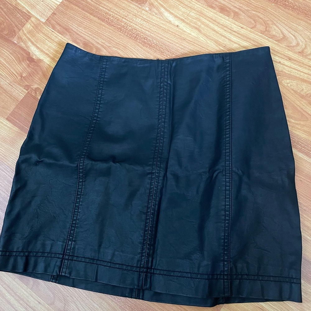 free people vegan leather skirt